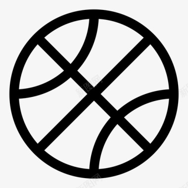 篮球运动纯线条图标图标