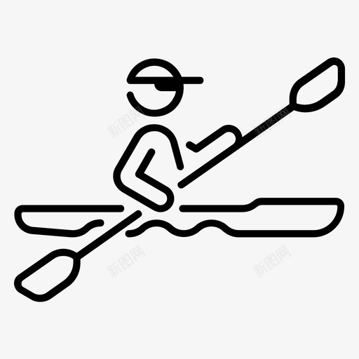 冲浪板皮划艇活动运动图标svg_新图网 https://ixintu.com 冲浪板皮划艇 夏季运动 水 活动 运动