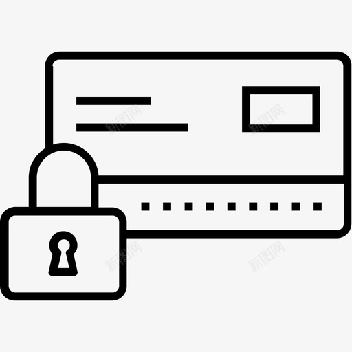 卡安全卡锁信用卡图标svg_新图网 https://ixintu.com 600金融平面线图标 保护 信用卡 卡安全 卡锁