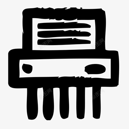 碎纸机锁保护图标svg_新图网 https://ixintu.com 保安 保护 安全 碎纸机 草图 锁