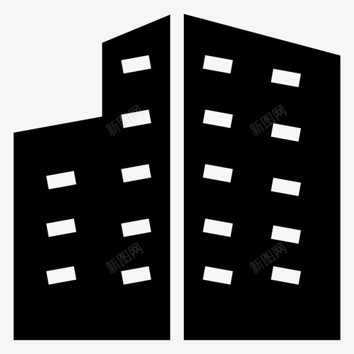 建筑城市商业图标svg_新图网 https://ixintu.com 商业 城市 广场 建筑 建筑房地产雕文图标