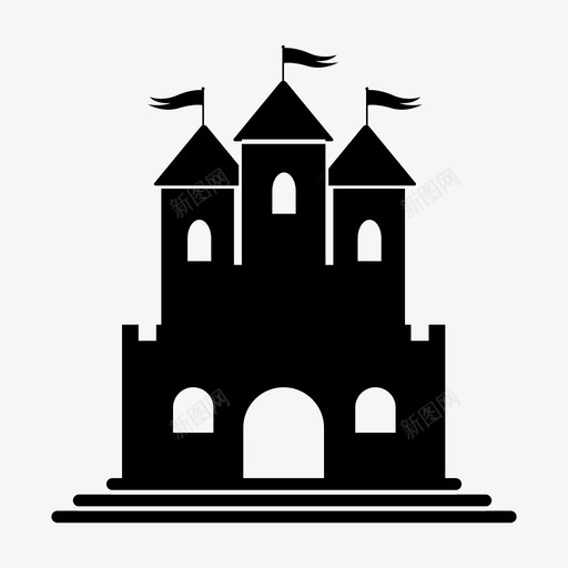 城堡英格兰中世纪图标svg_新图网 https://ixintu.com 中世纪 城堡 宫殿 故事 童话 英格兰