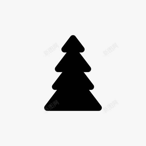 冷杉圣诞树松树图标svg_新图网 https://ixintu.com 云杉 冷杉 圣诞树 松树