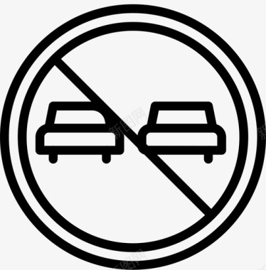 允许超车标志交通标志图标图标