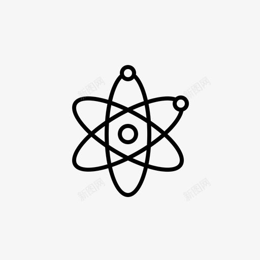 原子教育粒子图标svg_新图网 https://ixintu.com 原子 教育 物理 科学 科学教育 粒子