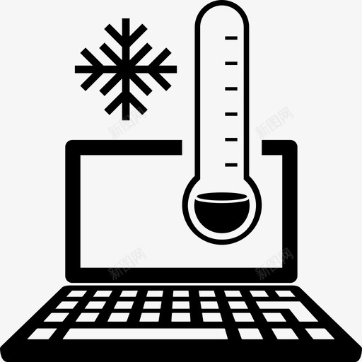笔记本电脑冷冷笔记本图标svg_新图网 https://ixintu.com 冷 温度 笔记本 笔记本电脑冷