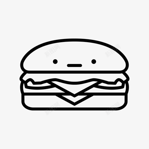 汉堡什么的食物心情图标svg_新图网 https://ixintu.com 呜呜 心情 汉堡什么的 汉堡的心情 食物