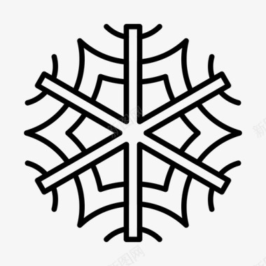 雪花圣诞节冰图标图标