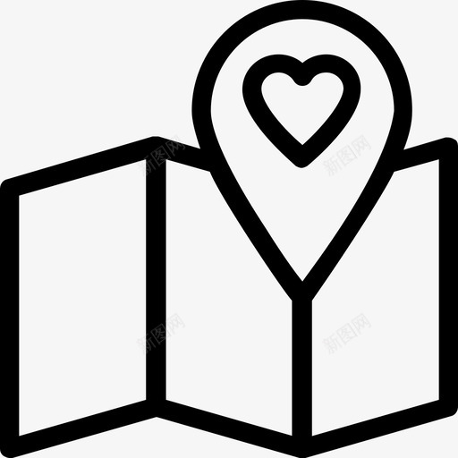 小册子最喜欢的位置gps图标svg_新图网 https://ixintu.com gps 地图 小册子 心脏 最喜欢的位置 爱情和婚礼线图标