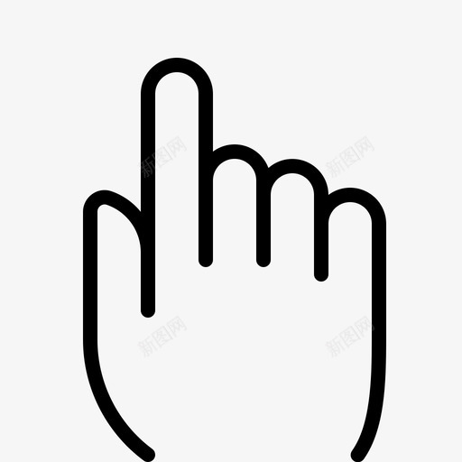 手控制手指图标svg_新图网 https://ixintu.com 手 手势 手势轮廓 手指 控制 触摸
