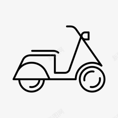 滑板车自行车摩托车图标图标