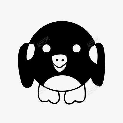 企鹅可爱动物图标svg_新图网 https://ixintu.com 企鹅 动物 可爱 可爱的动物 滑溜 鸟