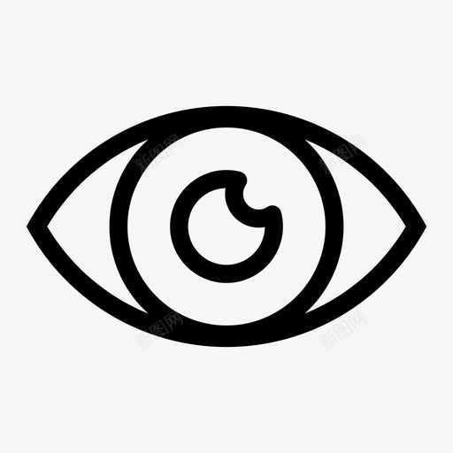 眼睛人眼可见图标svg_新图网 https://ixintu.com 人眼 可见 眼睛 视图 视觉 轮廓集合