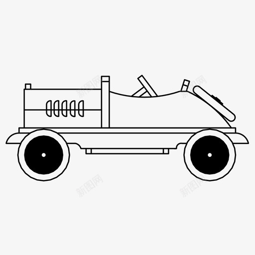 玩具车游戏比赛图标svg_新图网 https://ixintu.com 复古 比赛 游戏 玩具车 赛车