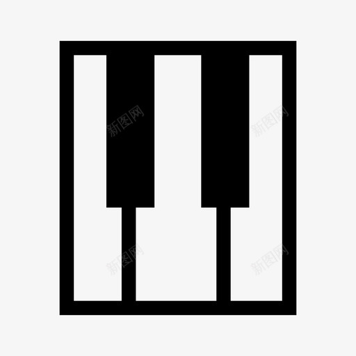 钢琴乐器音乐键图标svg_新图网 https://ixintu.com 乐器 合成器 声音 钢琴 钢琴键 音乐键 音符字形