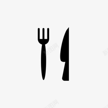 刀叉餐具叉子和刀图标图标