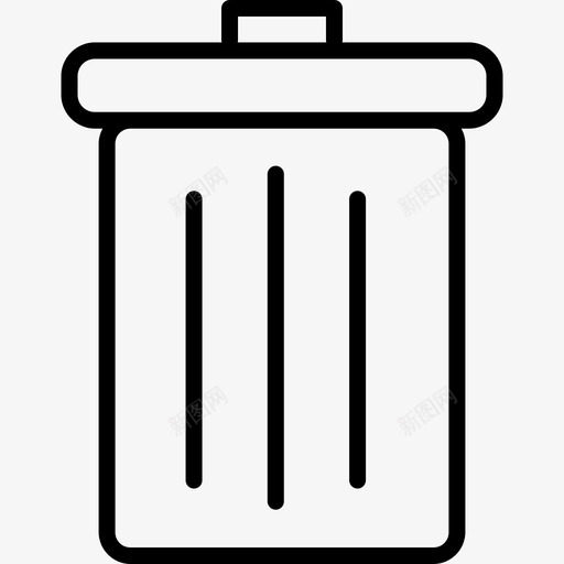 垃圾桶删除界面元素行图标svg_新图网 https://ixintu.com 删除 垃圾桶 界面元素行