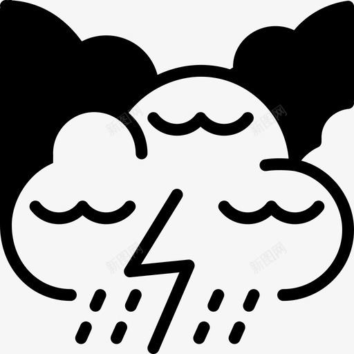雷雨天气预报史玛希克诺斯天气2固体图标svg_新图网 https://ixintu.com 史玛希克诺斯天气2固体 天气预报 雷雨