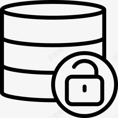 解锁数据库编码开发图标图标