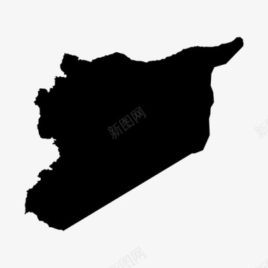 叙利亚地图亚洲东部图标图标