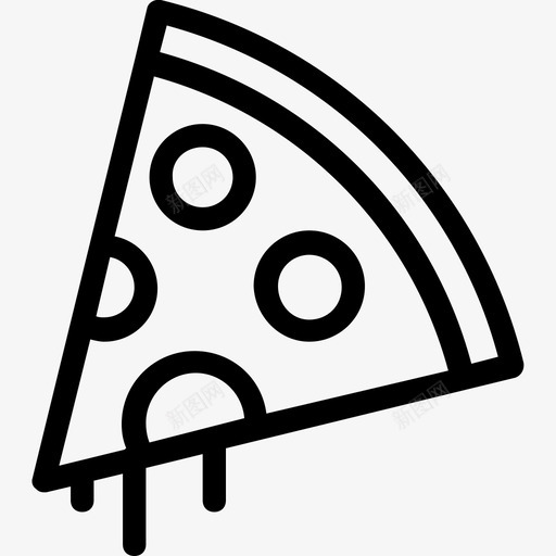 披萨快餐意大利食品图标svg_新图网 https://ixintu.com 垃圾食品 快餐 意大利食品 披萨 食品线图标
