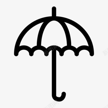 伞海滩阳伞图标图标