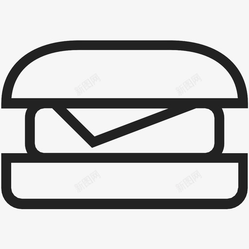 芝士汉堡食物汉堡包图标svg_新图网 https://ixintu.com 三明治 午餐 汉堡包 芝士汉堡 食物