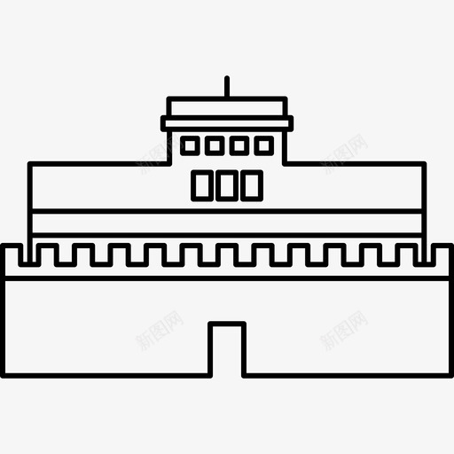 罗马圣天使城堡纪念碑纪念碑3图标svg_新图网 https://ixintu.com 纪念碑 纪念碑3 罗马圣天使城堡