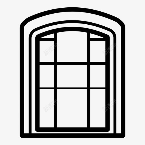 家居窗户室内图标svg_新图网 https://ixintu.com 室内设计 家居 窗户