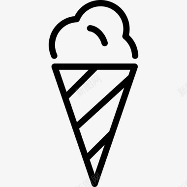 冰淇淋筒食物酒店标志图标图标