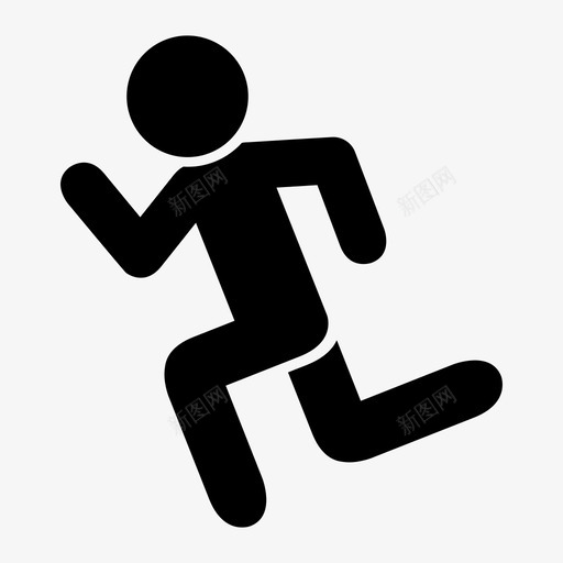 跑步健身运动图标svg_新图网 https://ixintu.com 健身 短跑 跑步 身体 运动