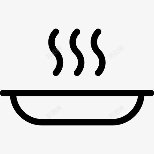 热食物碗热汤图标svg_新图网 https://ixintu.com 热汤 热食物 碗 食物线图标 饭