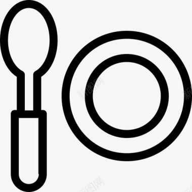 餐饮美食盘子图标图标