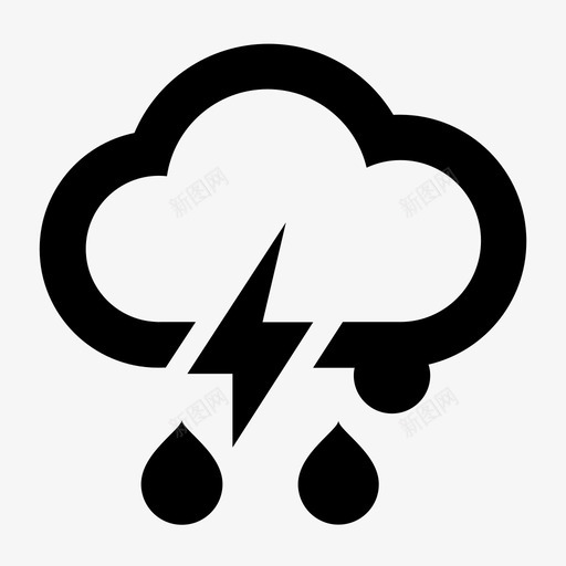 weather Thunderstormssvg_新图网 https://ixintu.com weather Thunderstorms