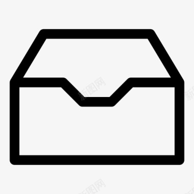 收件箱邮箱纯线路图标图标