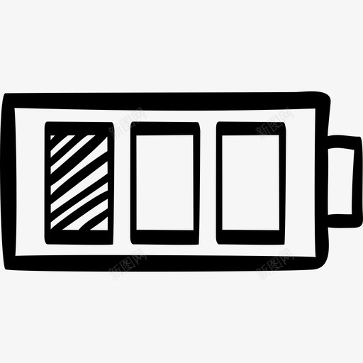 电池电量低充电能量图标svg_新图网 https://ixintu.com 充电 电池电量低 能量