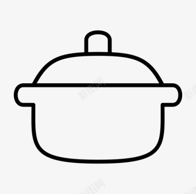 酱汁锅烹饪食物图标图标