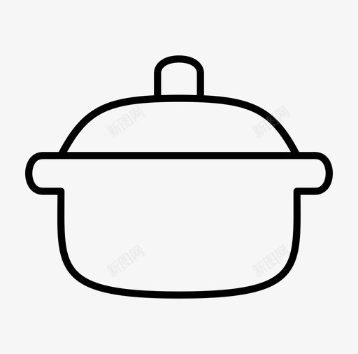 酱汁锅烹饪食物图标svg_新图网 https://ixintu.com 厨房 烹饪 酱汁锅 食物