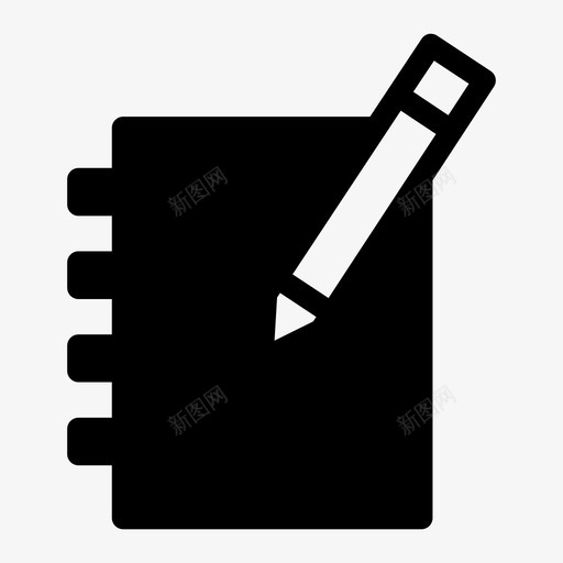 写笔记本议程笔记图标svg_新图网 https://ixintu.com 写笔记 写笔记本 文件 笔记 议程 铅笔