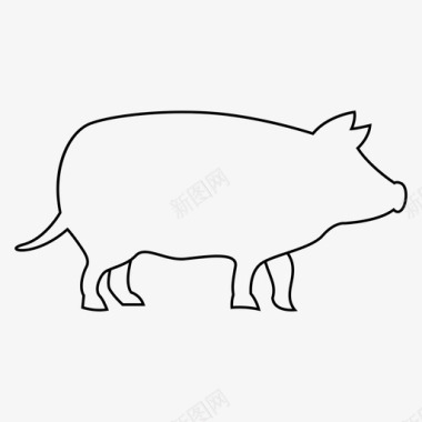 猪动物农场图标图标