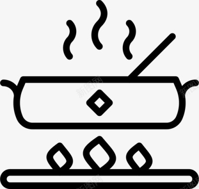烹饪锅食物厨房图标图标