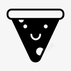微笑披萨微笑披萨片奶酪食物图标高清图片