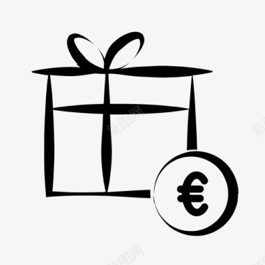 礼金生日礼物欧元图标图标