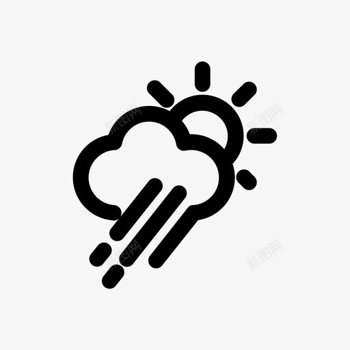 天气气候雨图标svg_新图网 https://ixintu.com 天气 晴 气候 雨