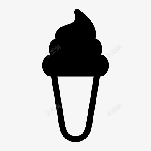 冰淇淋筒冷的甜点图标svg_新图网 https://ixintu.com 冰淇淋筒 冷的 点心 甜点