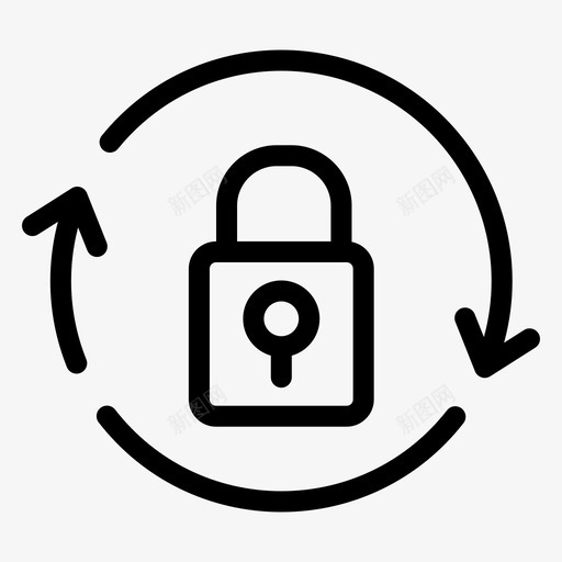 挂锁钥匙安全装置图标svg_新图网 https://ixintu.com 安全装置 挂锁 钥匙