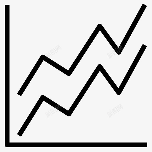 折线图分析数据图标svg_新图网 https://ixintu.com 分析 图表 折线图 数据 数据分析 统计