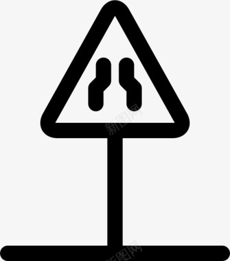 标志警示交叉口图标图标
