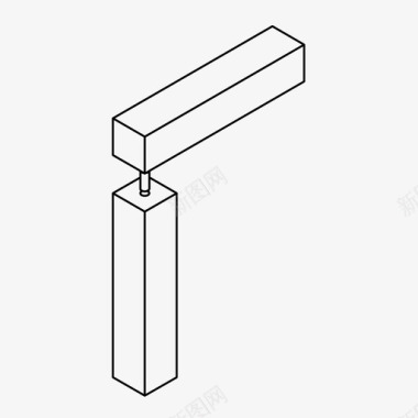 传力杆接头木工连接图标图标