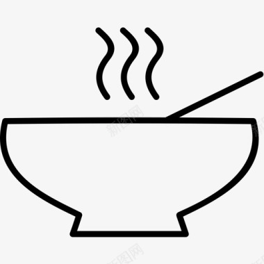 汤碗汤匙图标图标